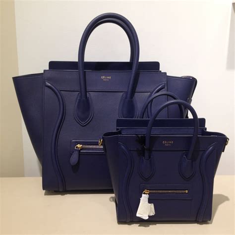 celine nano luggage dark blue